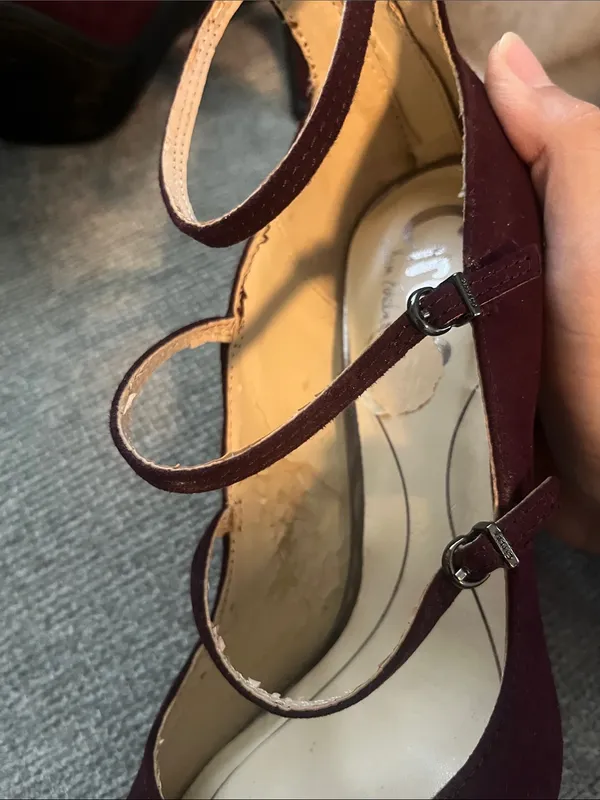 Circus by Sam Edelman Burgundy Strappy Pointed-Toe Heels - Image 3