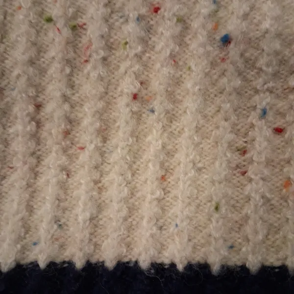 NEW Treasure & Bond Two-Tone Sweater Beige w/ Specks & Navy Size L Cotton Blend - Image 11