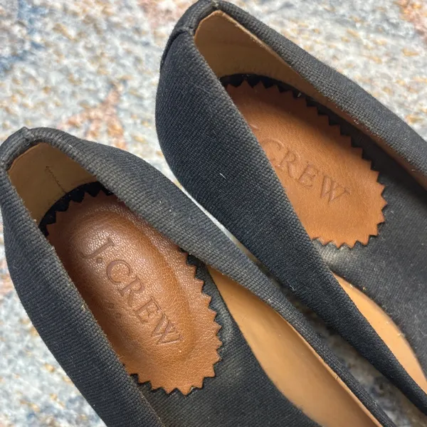 J. Crew Black Canvas Wedge Espadrilles - Image 5