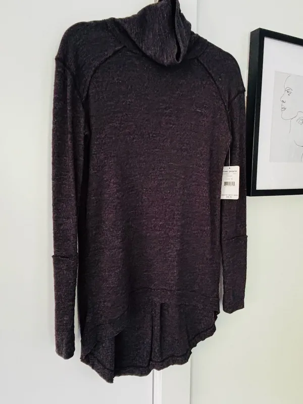 NWT Free People We the Free Turtleneck Sweater open back size XS - Image 2