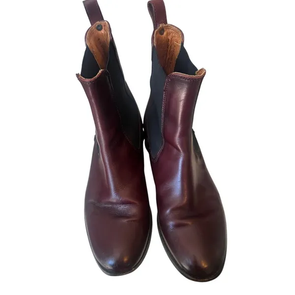 Vintage Frye Burgundy Leather Chelsea Ankle Boots Women’s Size 6 Made in Mexico - Image 3