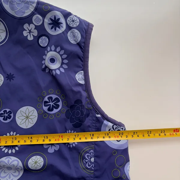 Patagonia‎ VTG Reversible Quilted Vest Womens L Purple Floral Full Zip 28485F4 - Image 8