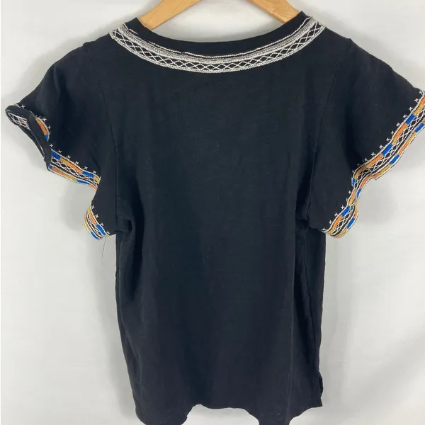 Miss Me Embroidered Beaded Ruffle Short Sleeve Tshirt Size Small - Image 4