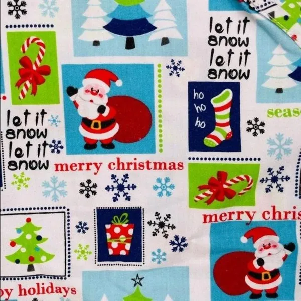 Cassandra O Christmas Santa and snowman nurse scrub top shirt sm pocket and tie - Image 3