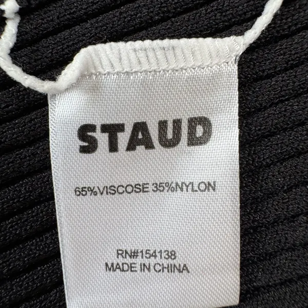 STAUD Shoko Sweater Midi Dress in Black White size Small $165 Colorblock - Image 8