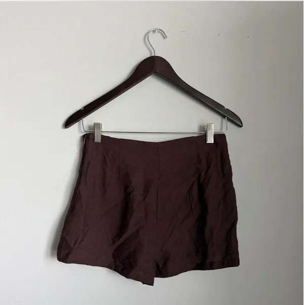 Brown linen skort Size XS - Image 2