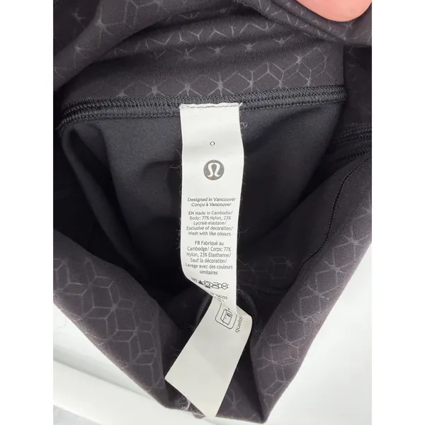 Lululemon Wunder Train High-Rise Tight 25" Size 0 Geo Tile Emboss Black - Image 12