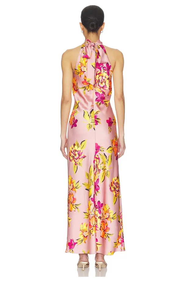 Steve Madden Lara Colette Tropical Floral Halter Maxi Dress - Image 2