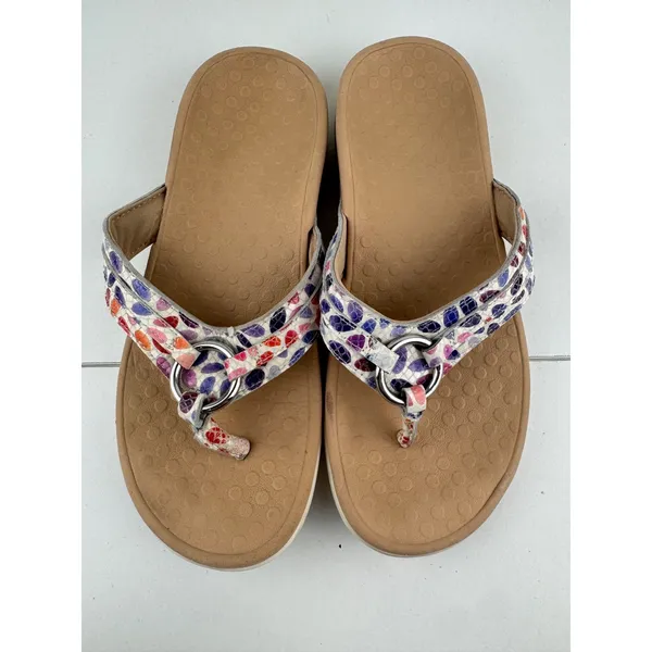 Vionic‎ Aloe Floral Thong Sandals Womens Size 7 Supportive Comfort Orthotic - Image 2