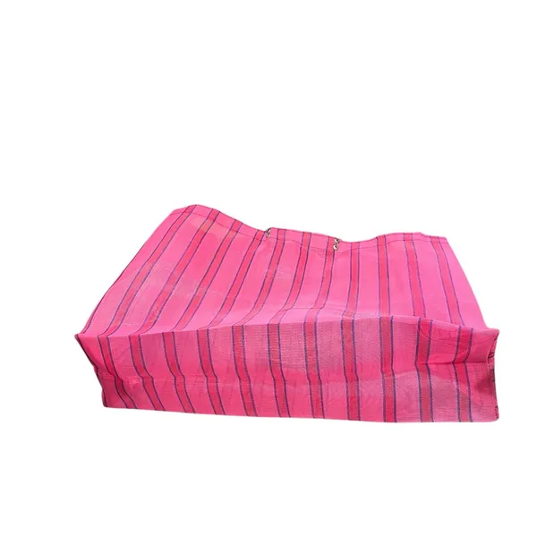 NWOT Consuela Fiesta Pink Striped Shopping Tote Mesh Bag - Image 7