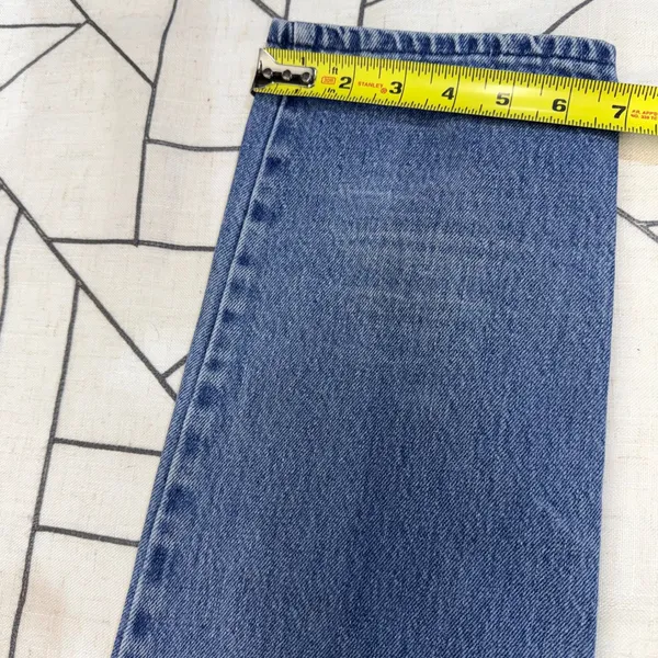 Roughrider by Circle T Vintage Western Jeans‎ Blue Denim V-Yoke Concho 28x34 - Image 4