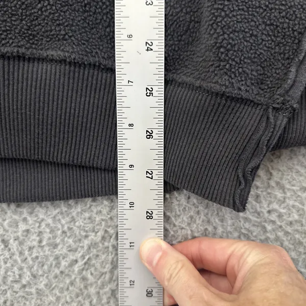 American Eagle Huggable Sweatshirt Charcoal Gray Sherpa Fleece Women's XL - Image 7