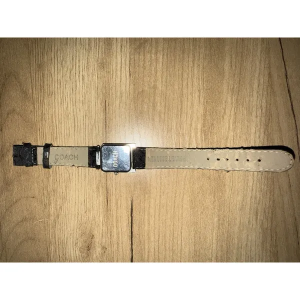 Vintage Black Coach Buckle Watch‎ All Original Working Signature Strap READ - Image 3