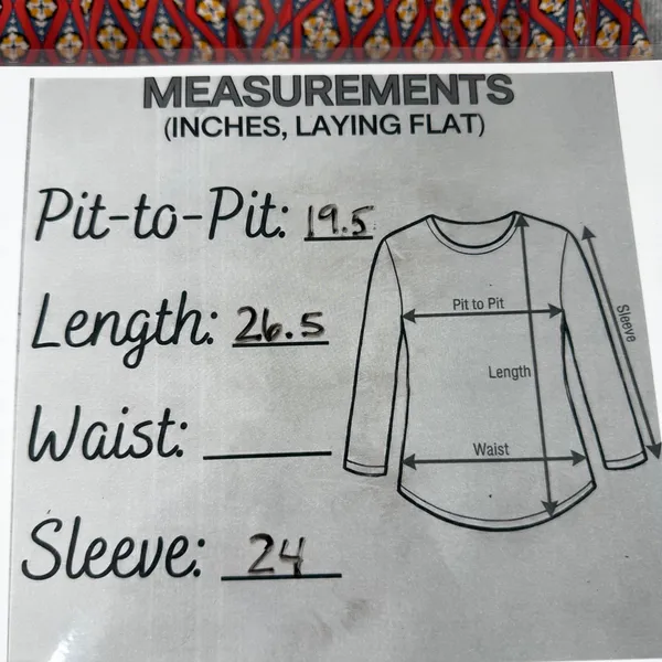Kachel Size-2 Blouse Red Blue Geometric Diamond 100% Silk Smocked - Image 4