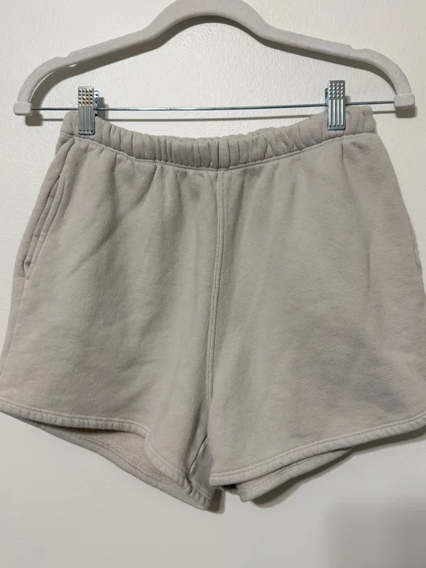 JOAH BROWN Sahara Sweat Shorts Size XS Small Beige Cream Neutral - Image 4