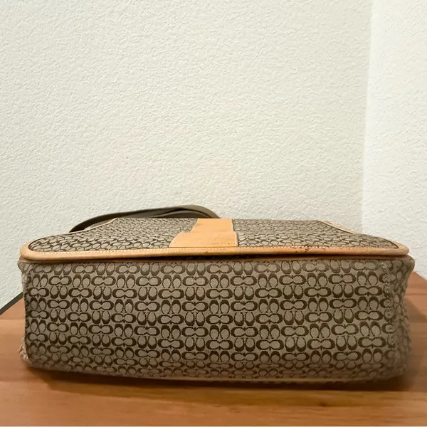 Vintage Y2K COACH F77004 Brown Signature Hudson Commuter Messenger Laptop Bag - Image 5