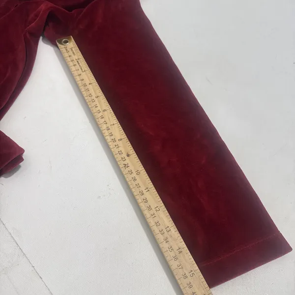Vintage Ralph Lauren Velour Quarter Zip Sweatshirt Pullover Red Women's Size P/S - Image 12