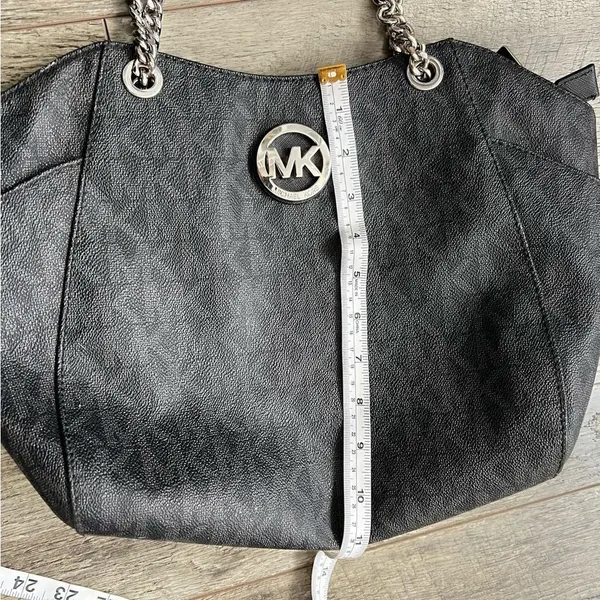 MICHAEL KORS Chain Signature Leather Jet Set Travel Shoulder Tote Bag Monogram - Image 8