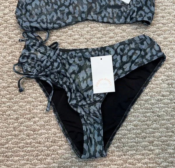 Dippin' Daisy's Gray Leopard Print Bikini Set - Image 4