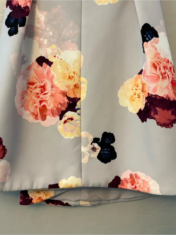 Keepsake the label divide floral flower bloom strapless tulip dress size XS - Image 11