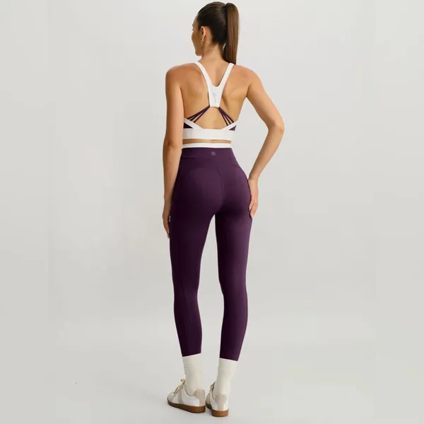 Berlook Activewear Purple Natural Waisted Leggings 25" - Image 5
