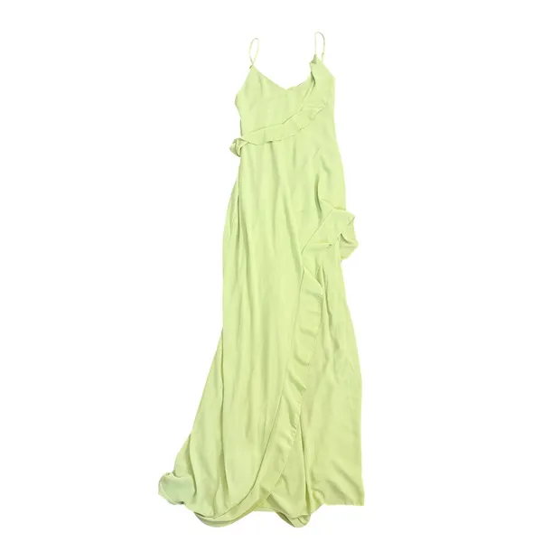 White Fox NWT End of the Road‎ Maxi Dress Matcha Green XS Ruffle High Low - Image 4