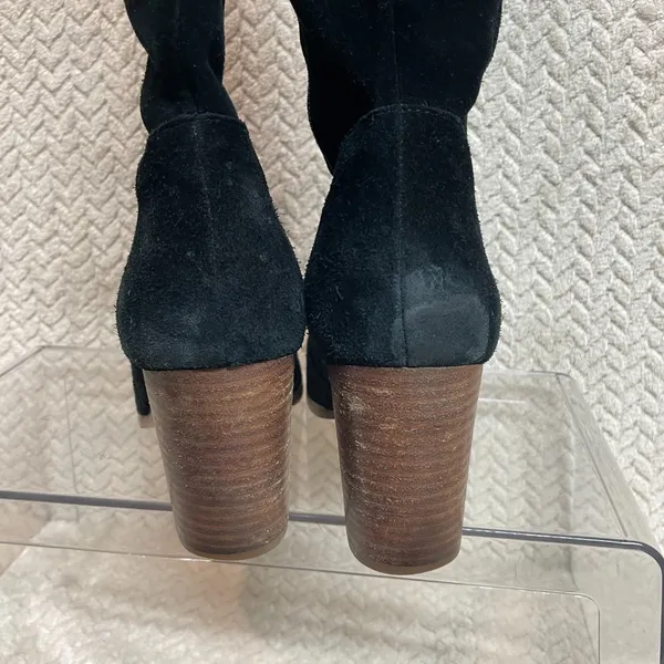 Sole Society Womens‎ Cleo Knee High Black Suede Block Heel Boot Whimsigoth 8.5 - Image 5