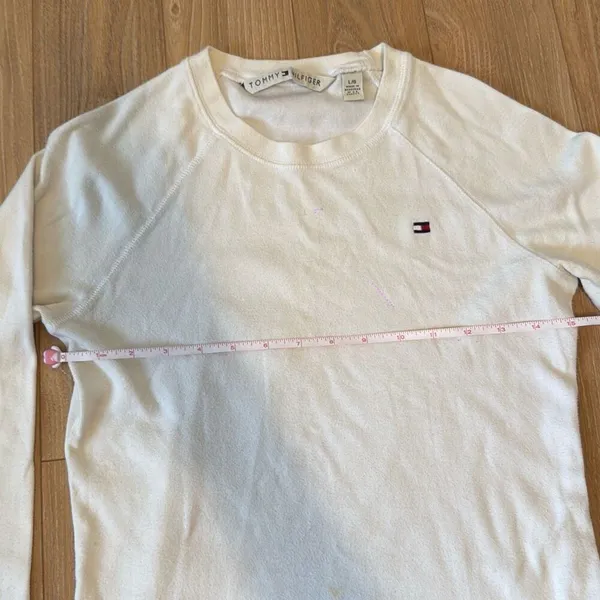 Tommy Hilfiger vintage 100% cotton women’s white long sleeve‎ top size large - Image 4