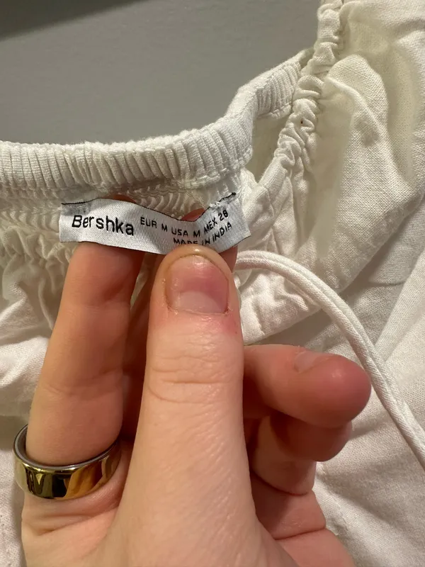 Bershka Lace-Up Strapless Corset Detail Mini Dress - Image 7
