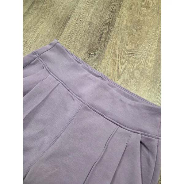 Kinesis Pull-On Pleated Cropped Scuba Pants Purple Lilac Size Medium - Image 2