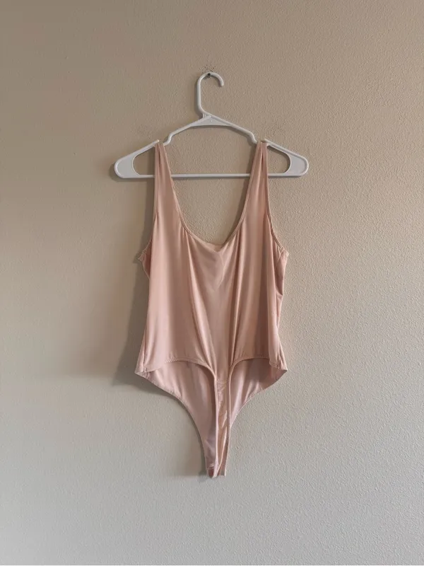 NWT Kori Pale Pink Stretch One-Piece Bodysuit - Image 3