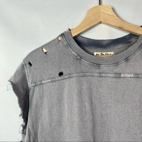 Free People We the Free Purple Burnout Warrior‎ Short Sleeve Tee S - Image 5