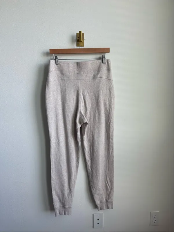 Pact Airplane Joggers Organic Cotton Beige Pull On Pants Medium - Image 3