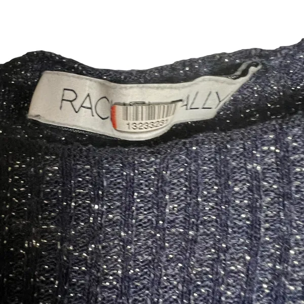 Rachel Pally Navy Metallic Ribbed Mara Maternity Long Sleeve Midi Dress Size S - Image 8