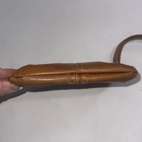 Boho‎ Hippie Equestrian Brown Leather Mini Wristlet Wallet Coin Pouch - Image 5