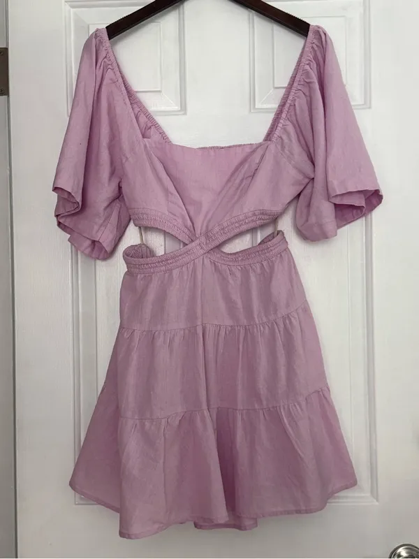 Free People Cross Of Sunlight Mini Dress in Lilac - Image 2
