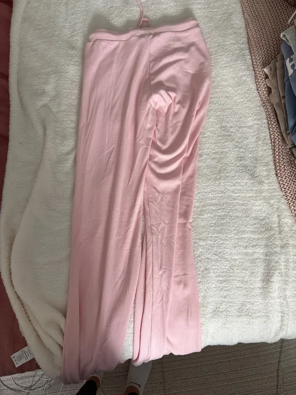White Fox Boutique Ribbed Fit and Flare Sweatpants - Image 3