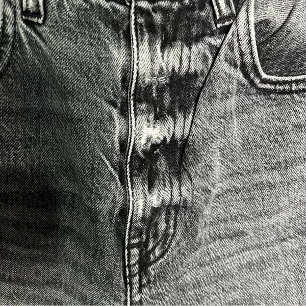 Slvrlake London High Rise‎ Straight Moonlight Destructed Black Acid Washed Jeans - Image 5