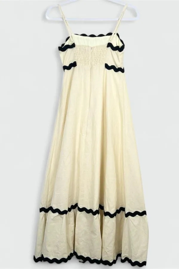Petal + Pup Yana Maxi Dress in Cream Black Size XS - Image 10