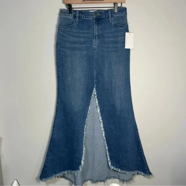 NWT Show Me your Mumu Reba Denim Maxi Skirt size 27 - Image 5