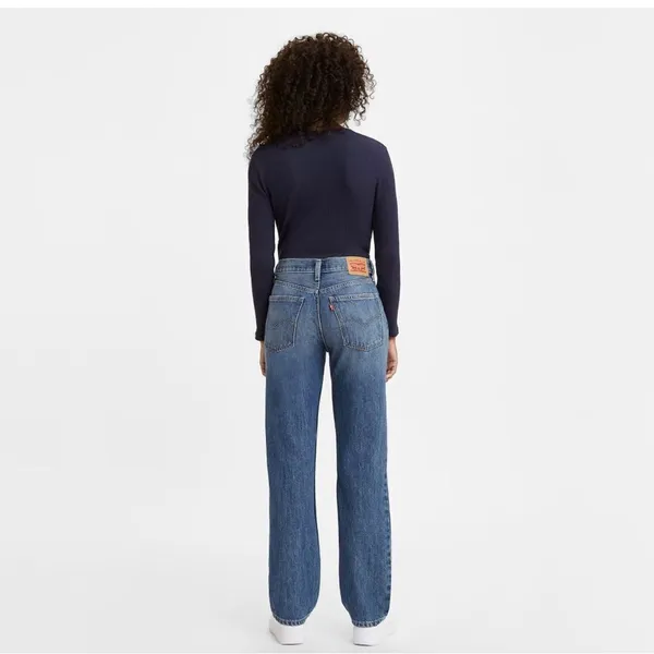 Levi‘s Low Pro Straight Jeans Sz 26 High Rise Distressed Medium Blue‎ Wash - Image 3