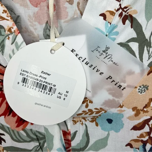 NWT Esther & Co Lanta Floral Dress Size Medium Swing Mini Dress V-Neck - Image 7