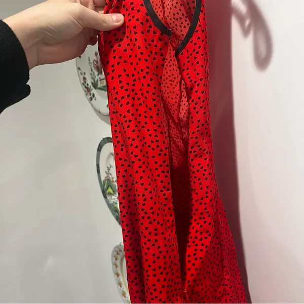 Rihoas Red Hearts Square Neck Mini Dress - Image 4