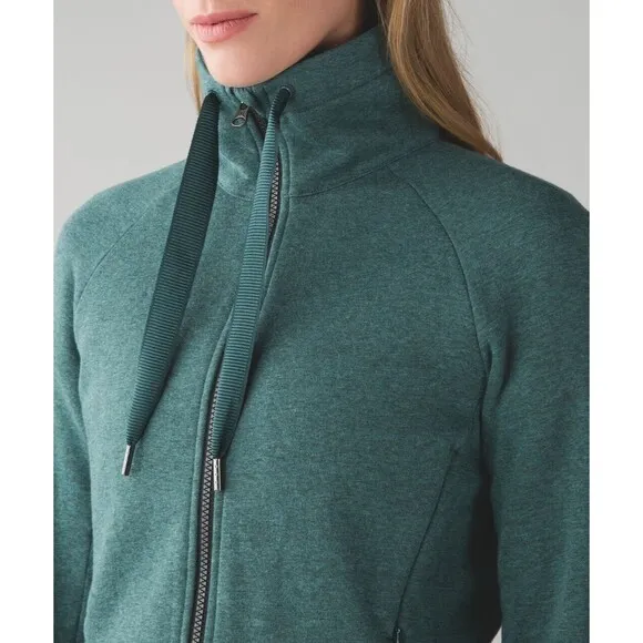 Lululemon &go Take-Off Fleece Heathered Deep Green Size 4 - Image 2
