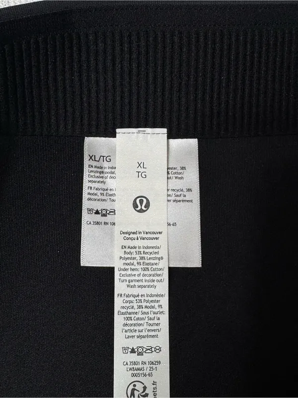 Lululemon Softstreme High Rise Mini Skirt Black XL NWT - Image 8