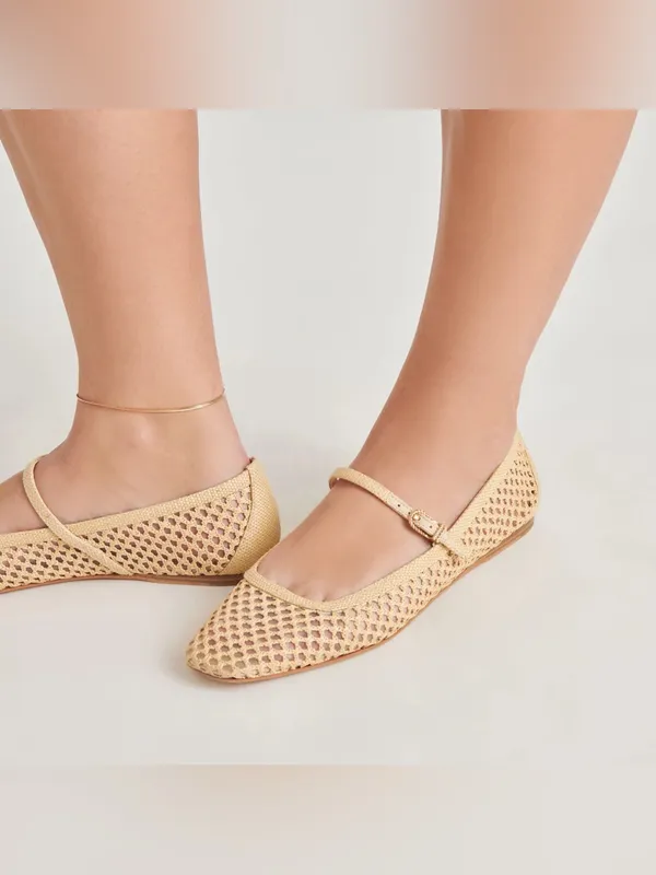 NWT Dolce Vita Reyes Natural Woven Raffia Mary Jane Ballet Flas, Size 5.5 - Image 2