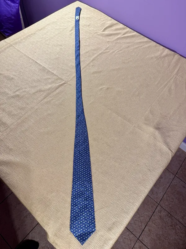 Brooks Brothers Men’s Tie Navy Blue Geometric Makers and Merchants 59.5” - Image 14
