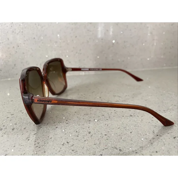 Missoni Sunglasses Frames Only Brown Red Full rim Italy MI697-03 58 14 135 - Image 3
