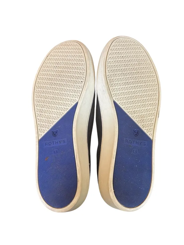 Rothy’s The Original Slip On Sneaker Navy Blue Knit Women’s 6.5 - Image 6