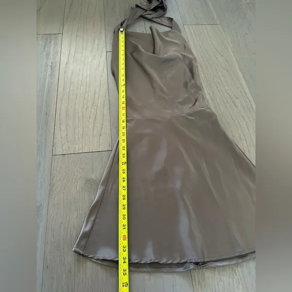 NWOT Brown Cowl Neck Backless Mini Dress XS - Image 8